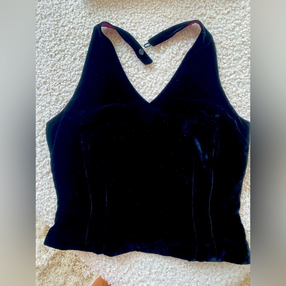 Ann Taylor velvet  halter top -size 4
